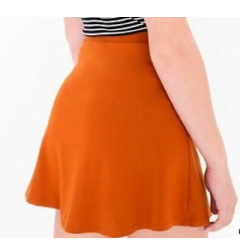 American Apparel A-Line Skater Skirt Orange